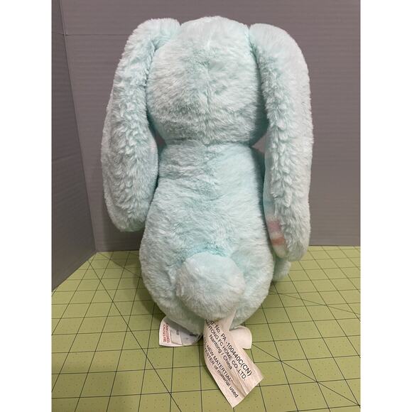 Hip & Hop Bunny Rabbit Plush Long Eared Mint Green Strips Stuffed Animal Soft - Picture 3 of 10